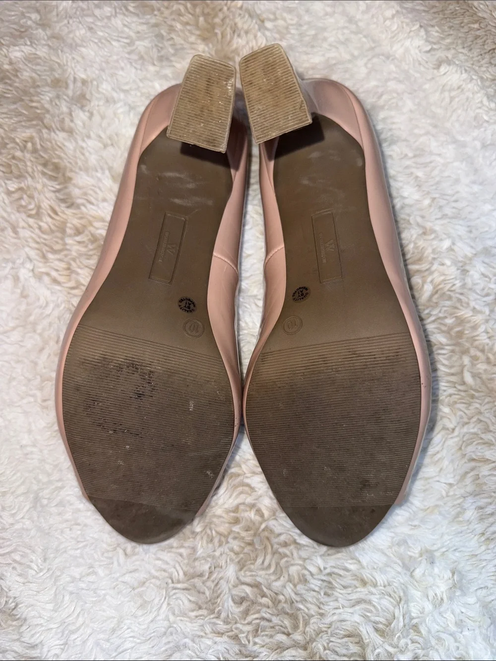 Worthington Blush Patent Peep-Toe Heels